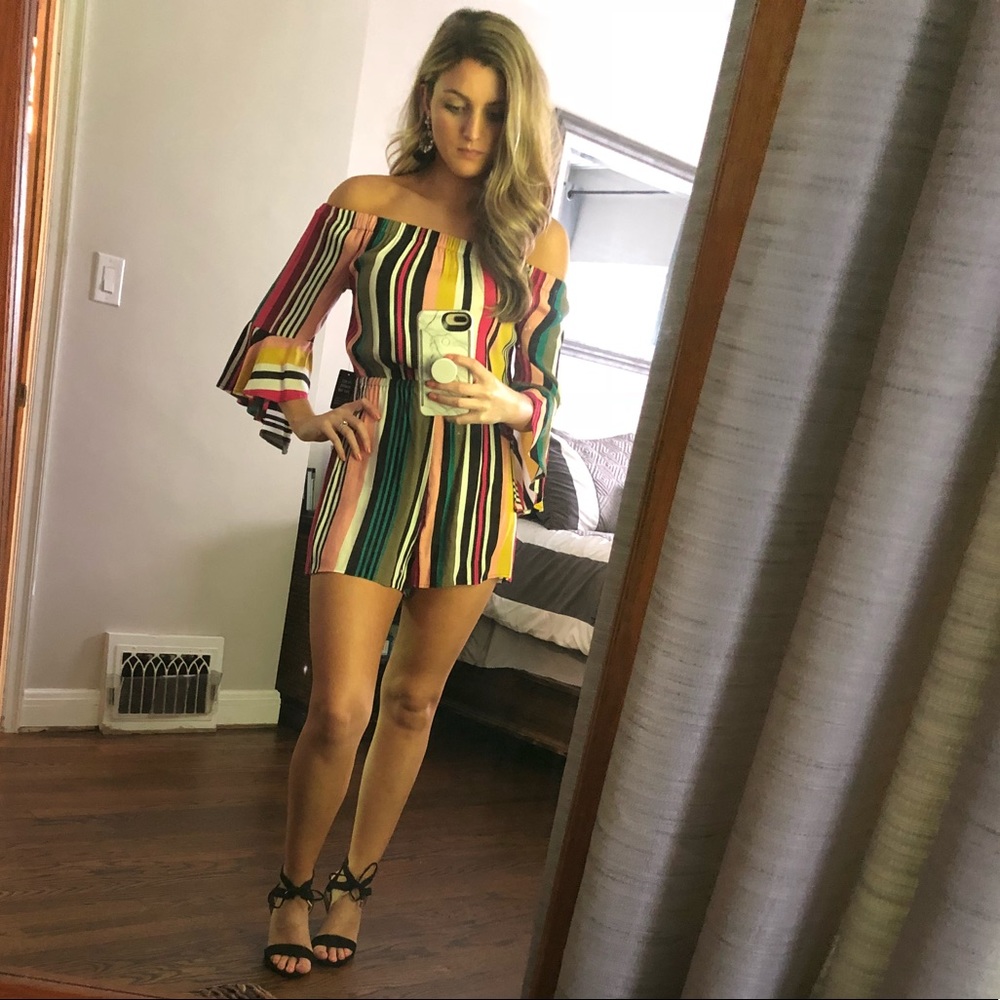 Express striped romper